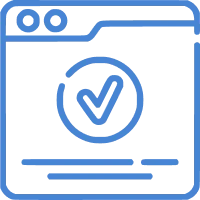 Webpage icon with checkmark